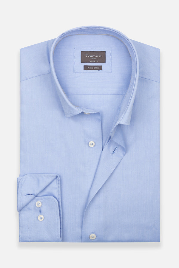 Camicia Uomo Cesare Essential Oxford No Iron Blu No Stiro