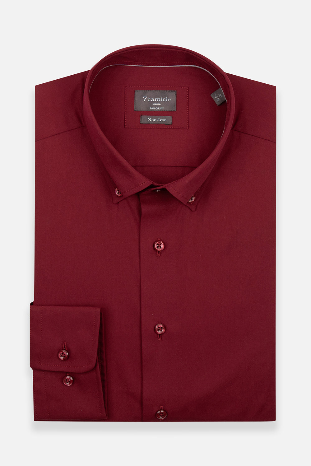 Cesare Essentials Poplin Man Shirt Deep Red Non Iron 7 Camicie Cesare Essentials Poplin Man Shirt Deep Red Non Iron 7 Camicie