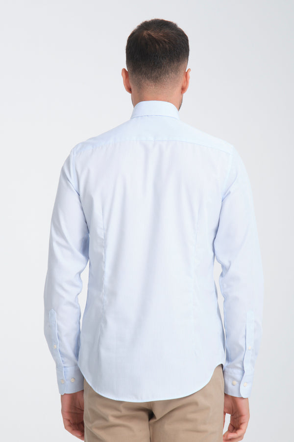 Cesare Essentials Poplin Man Shirt Light Blue White Non Iron