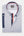 Iconic Herren Hemd Kurzarm Poplin Stretch Weiss Blau