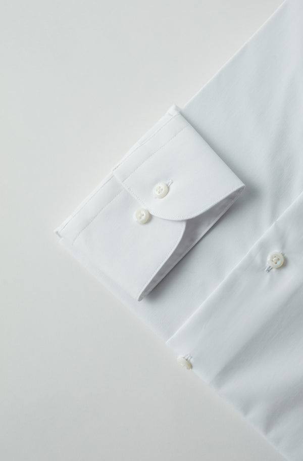 Camisa Hombre Algodón premium Popelin Stretch Blanco
