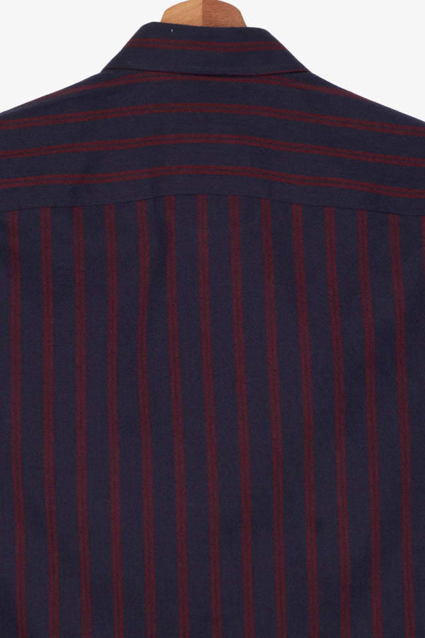 Sport Twill Man Shirt Blue Red