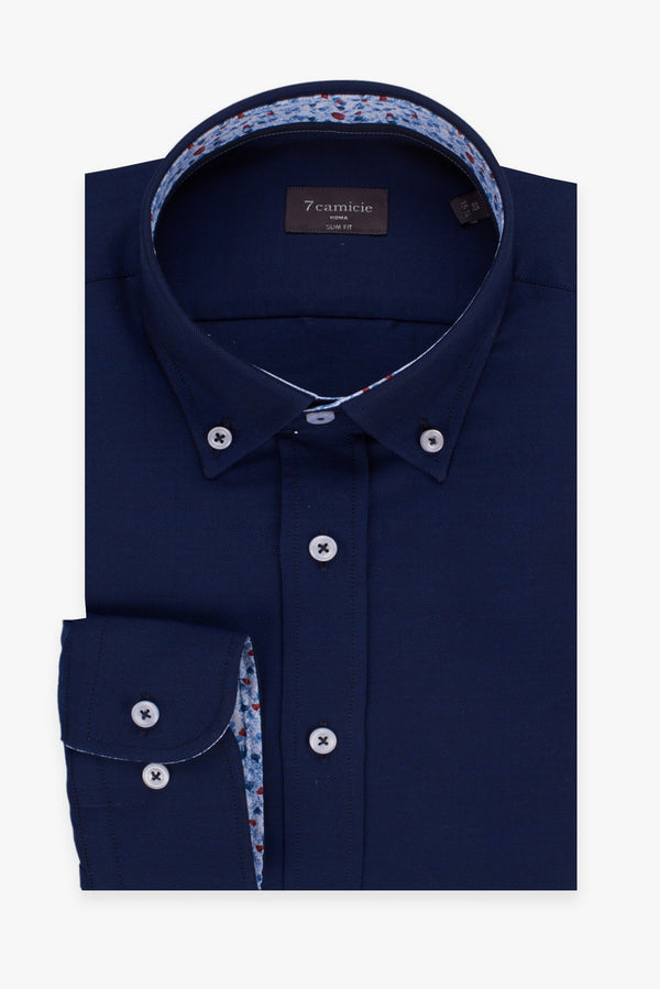 Camicia Uomo Leonardo Sport Oxford Blu