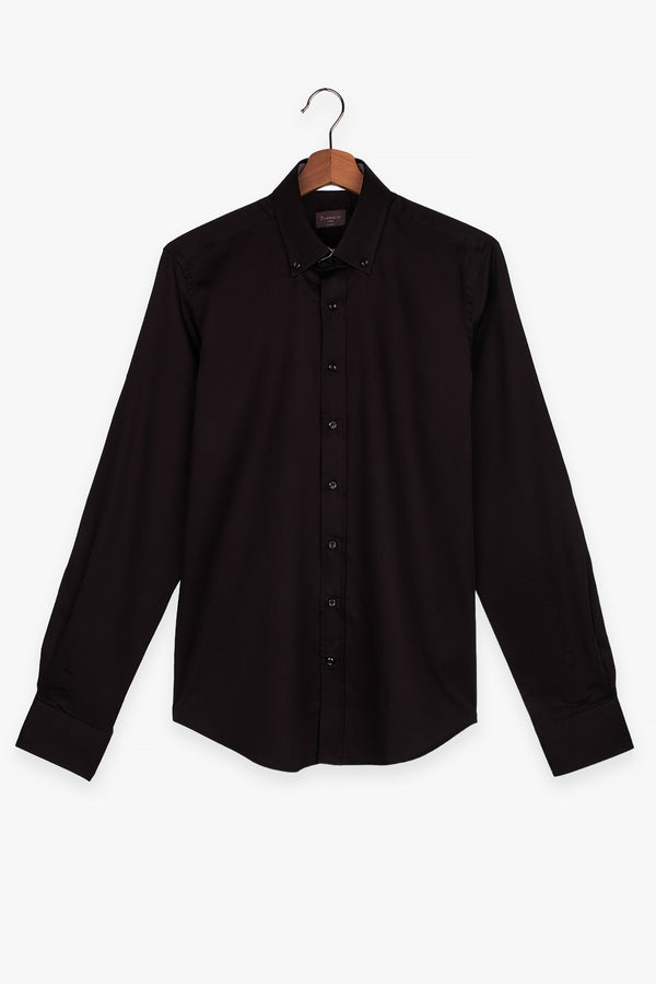 Leonardo Sport Satin Man Shirt Black
