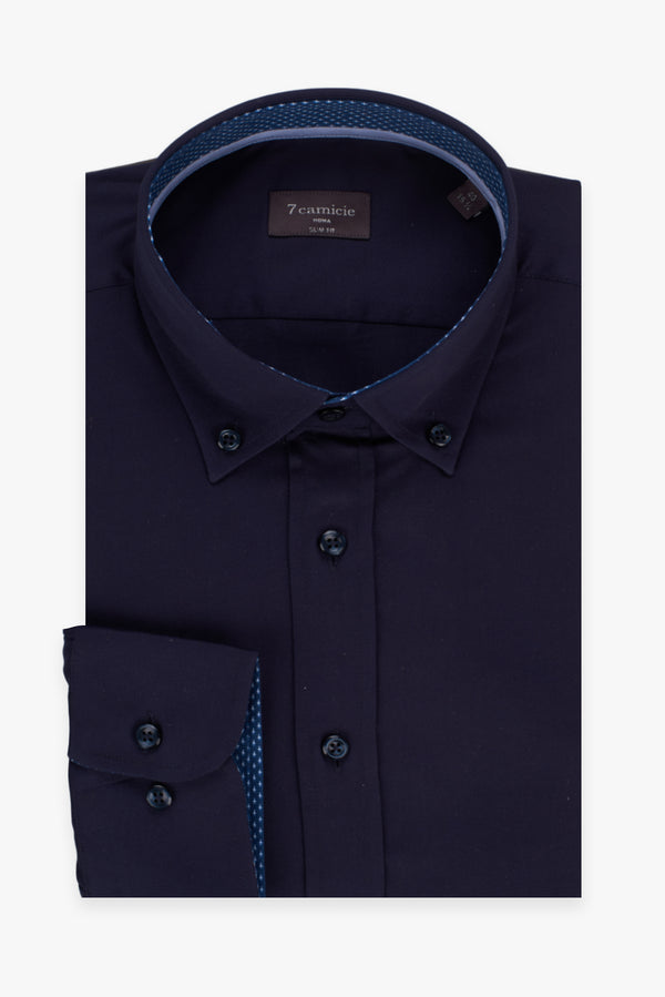 Camicia Uomo Leonardo Sport Satin Blu