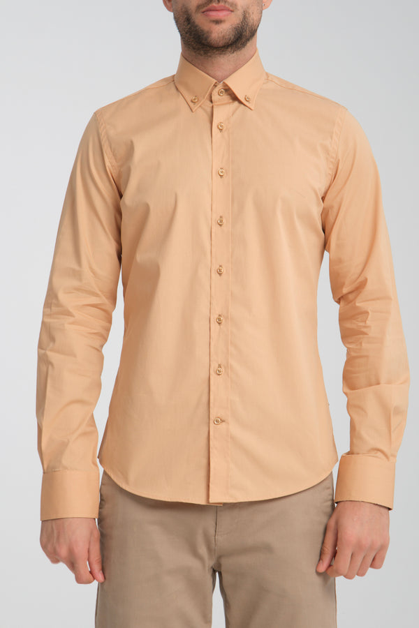 Leonardo Sport Poplin Stretch Man Shirt Brown