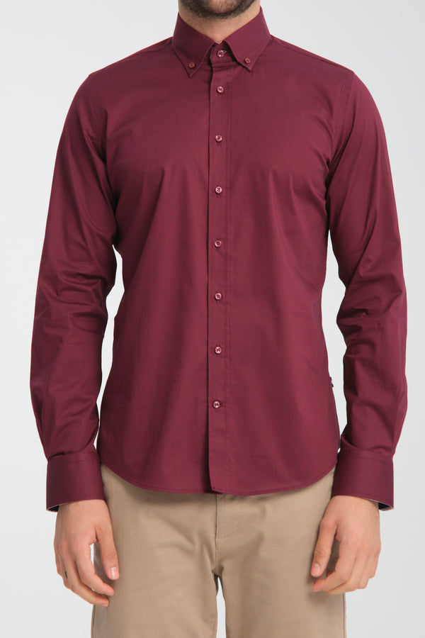 Leonardo Sport Poplin Stretch Man Shirt Red