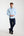 Camisa Hombre Leonardo Sport Popelin Stretch Azul Claro Blanco