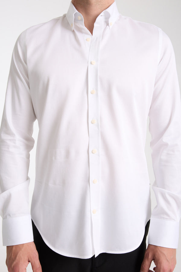 Camicia Uomo Leonardo Sport Satin Bianco