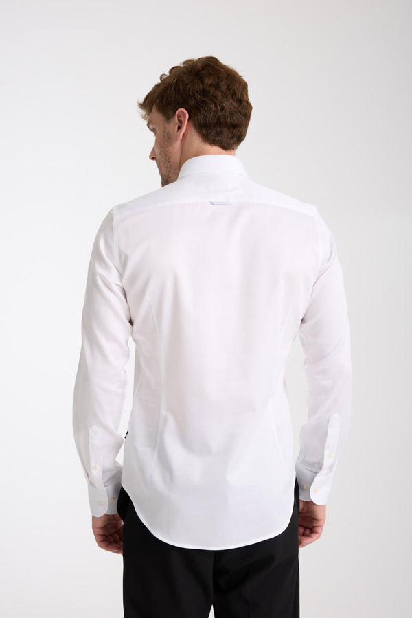 Camicia Uomo Leonardo Sport Satin Bianco