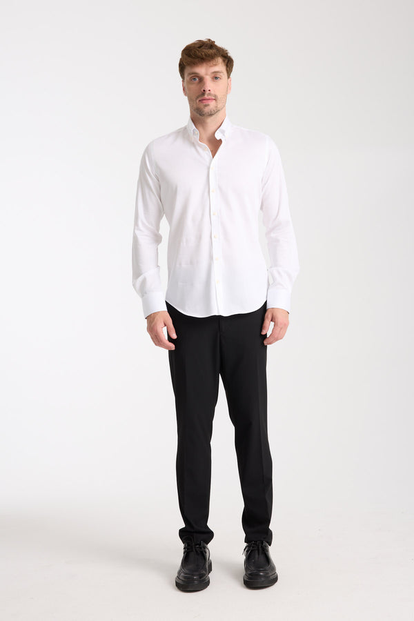 Camicia Uomo Leonardo Sport Satin Bianco