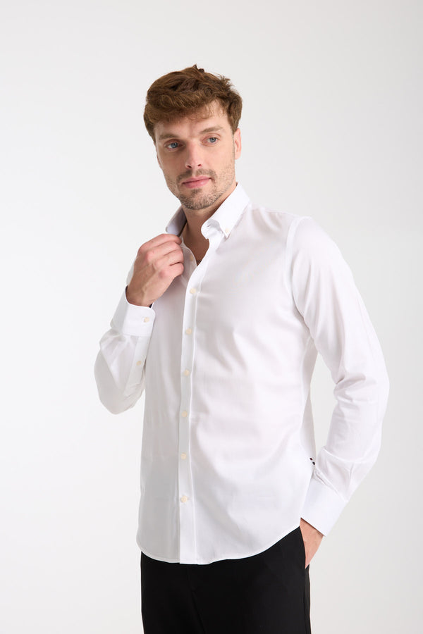 Camicia Uomo Leonardo Sport Satin Bianco