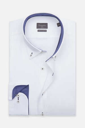 Leonardo Sport Poplin Stretch Man Shirt White