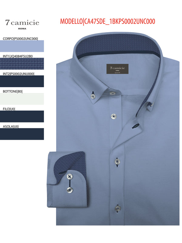 Leonardo Sport Poplin Stretch Man Shirt Light Blue
