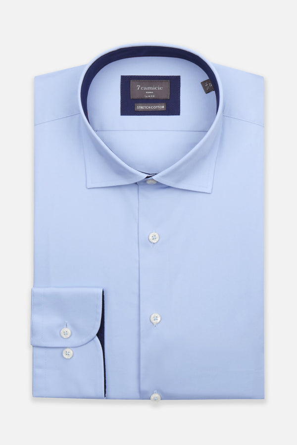 Leonardo Sport Poplin Stretch Man Shirt Light Blue