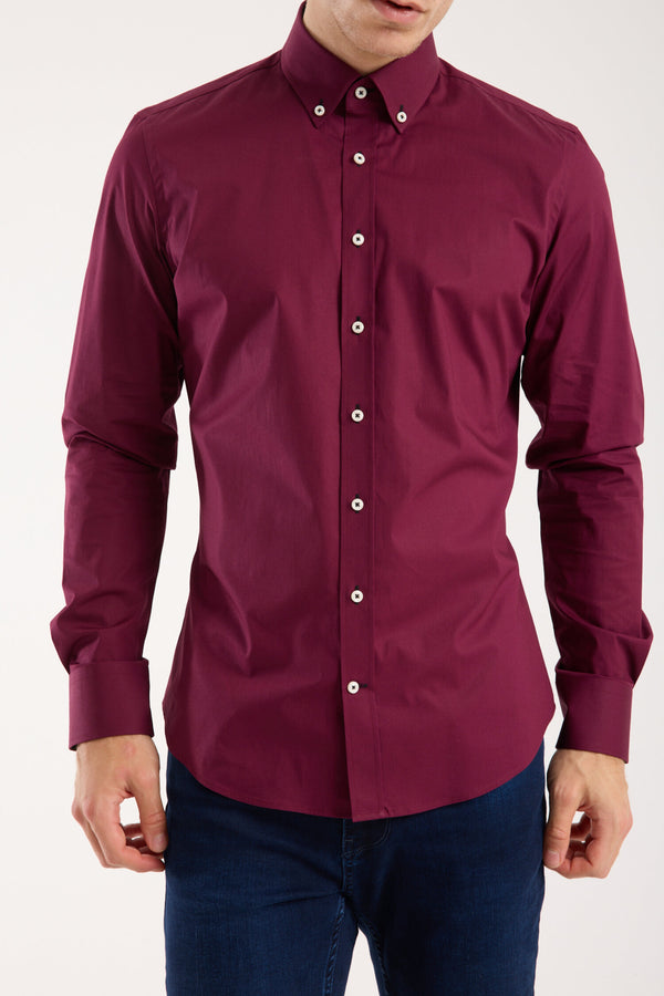 Leonardo Sport Poplin Stretch Man Shirt Red