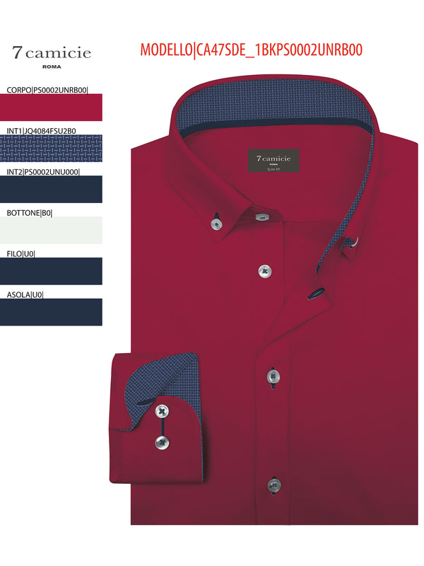 Leonardo Sport Poplin Stretch Man Shirt Red