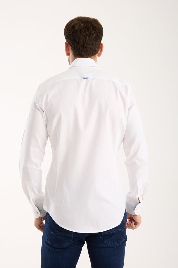 Camicia Uomo Leonardo Sport Armaturato Bianco Bianco
