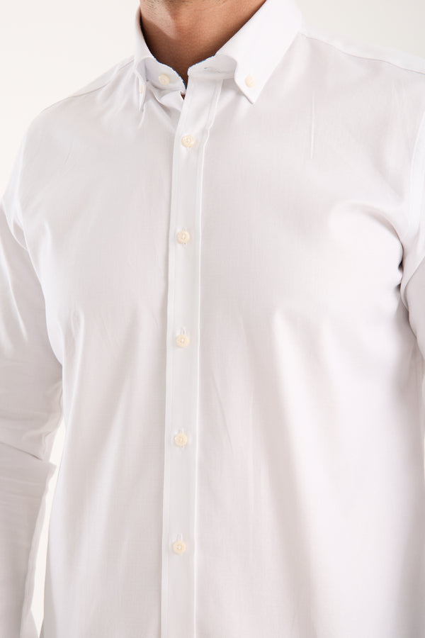 Camicia Uomo Leonardo Sport Armaturato Bianco Bianco