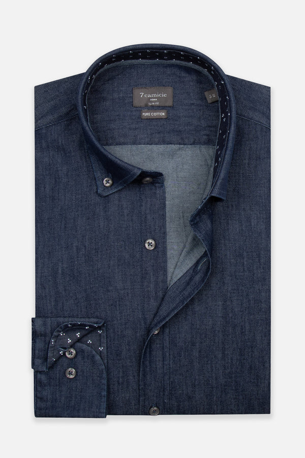 Leonardo Denim Man Shirt Blue