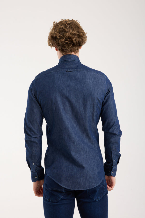 Leonardo Sport Herren Hemd Denim Blau