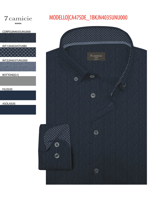 Leonardo Sport Herren Hemd Denim Blau