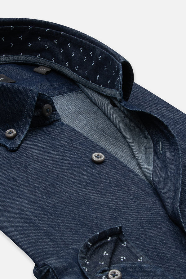 Leonardo Denim Man Shirt Blue