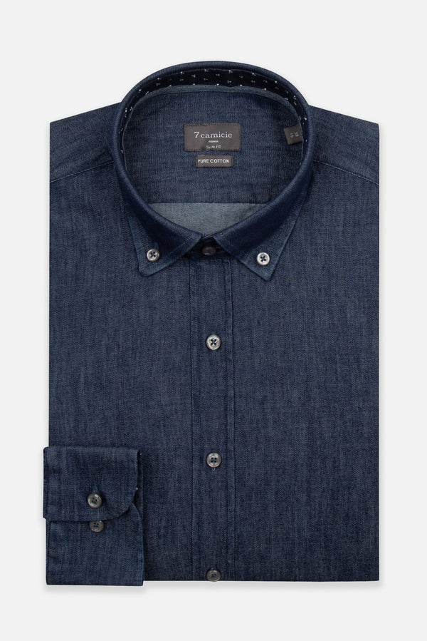 Leonardo Sport Herren Hemd Denim Blau