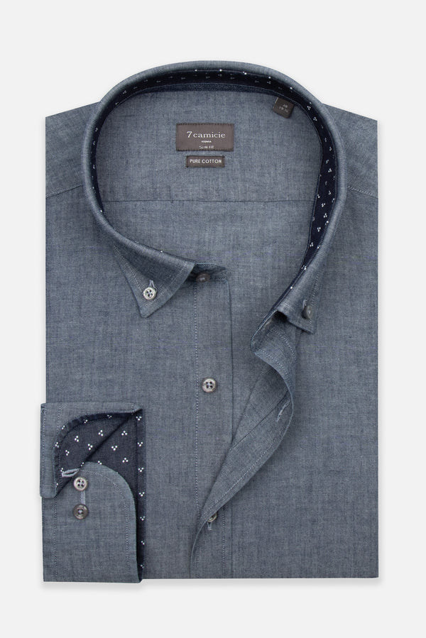 Leonardo Denim Man Shirt Blue