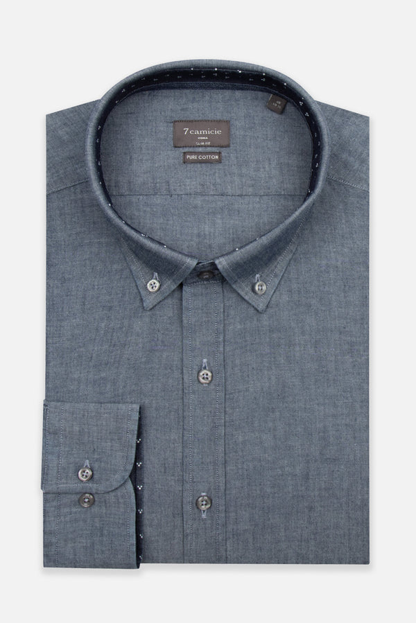 Leonardo Sport Herren Hemd Denim Blau