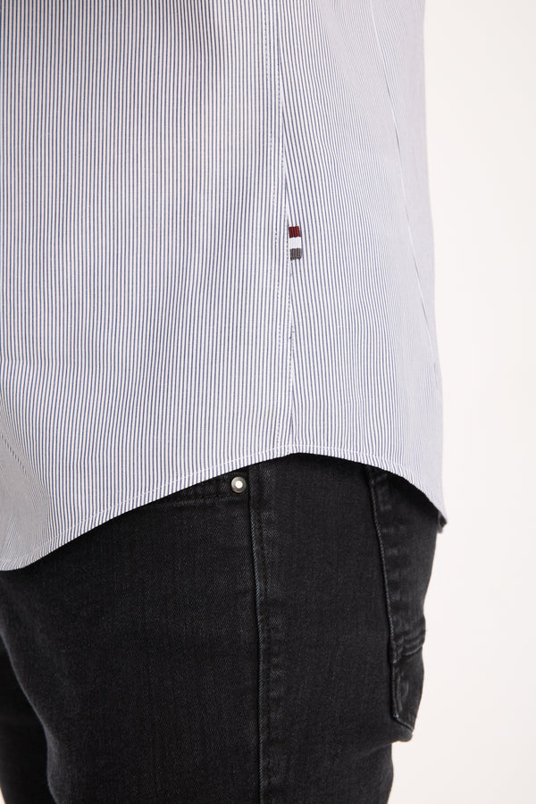 Leonardo Sport Poplin Man Shirt White Blue