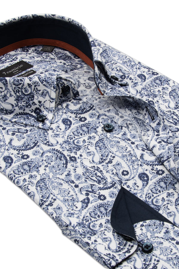 Leonardo Sport Poplin Men’s Shirt Blue Orange