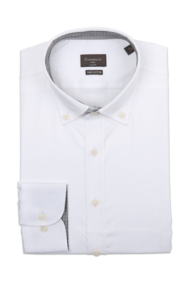 Chemise Homme Leonardo Sport Satin Blanc