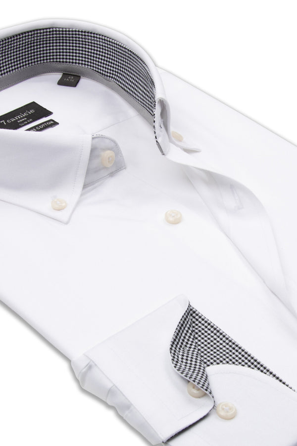 Chemise Homme Leonardo Sport Satin Blanc