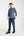 Sport Herren Hemd Poplin Stretch Blau Weiss