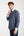 Sport Herren Hemd Poplin Stretch Blau Weiss