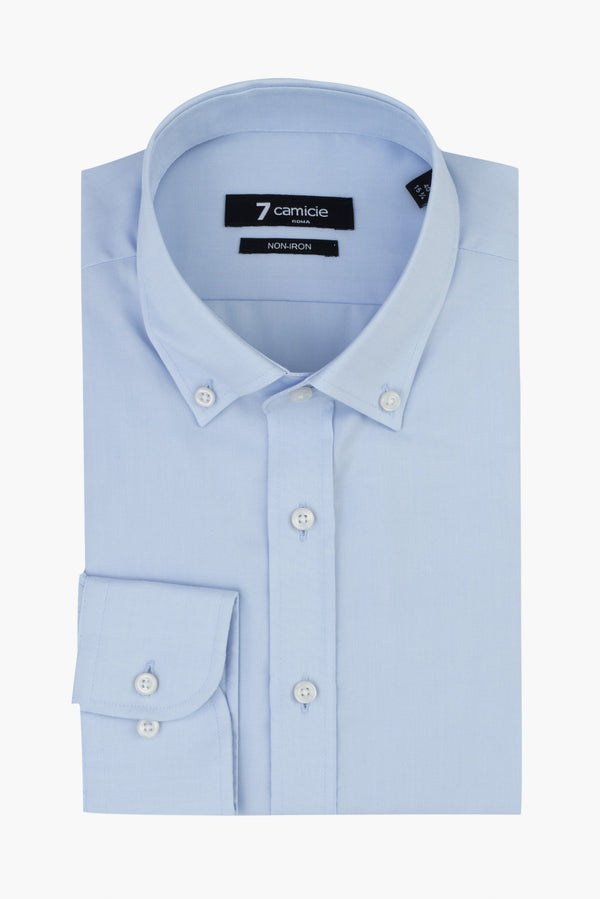 Leonardo Essentials Oxford Man Shirt Light Blue Non Iron