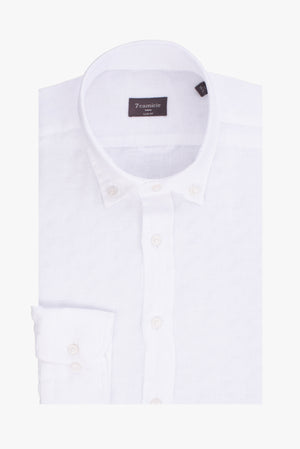 Camisa Hombre Leonardo Essential Lino Blanco