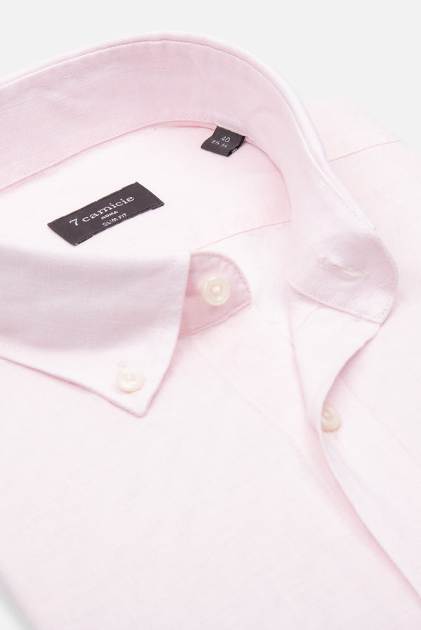 Camicia Uomo Leonardo Essential Lino Rosa