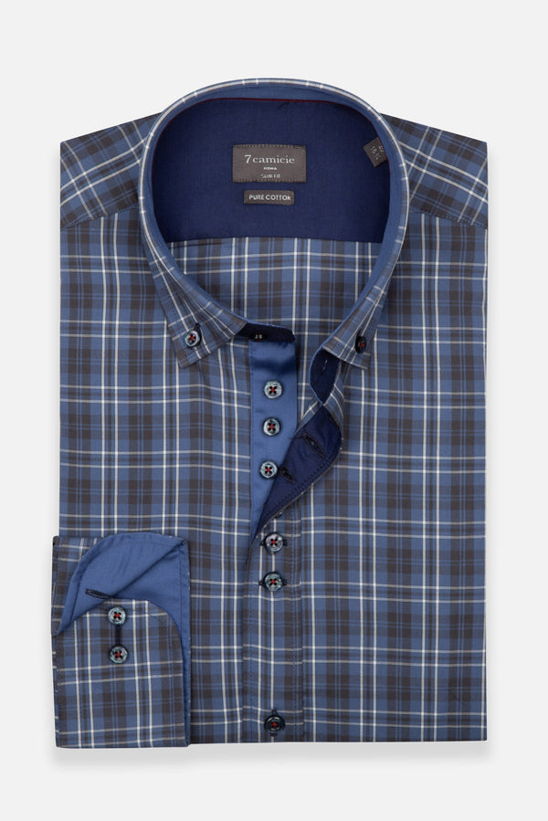 Chemise Homme Donatello Iconic Oxford Bleu Bleu