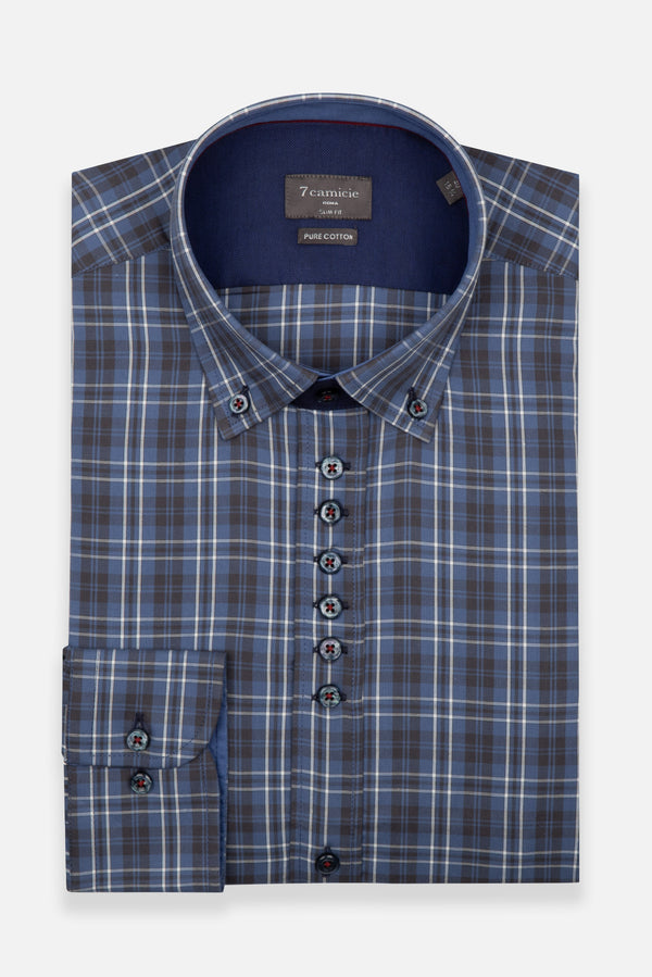 Camisa Hombre Donatello Iconic Oxford Azul Azul