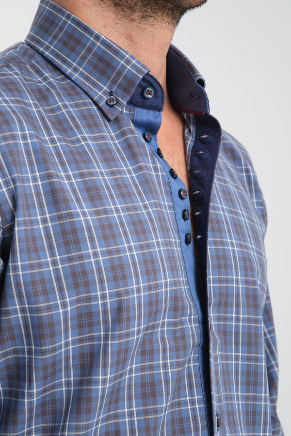 Camisa Hombre Donatello Iconic Oxford Azul Azul