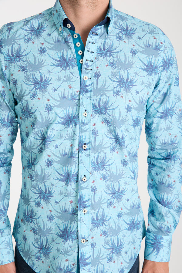 Camicia Uomo Donatello Iconic Popelin Celeste Blu