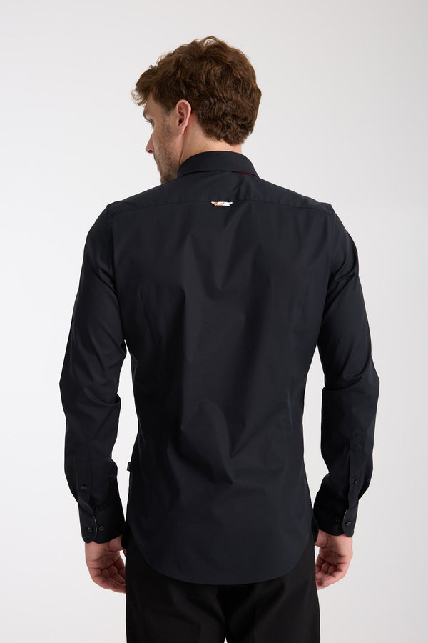 Camisa Hombre Donatello Iconic Popelin Stretch Negro