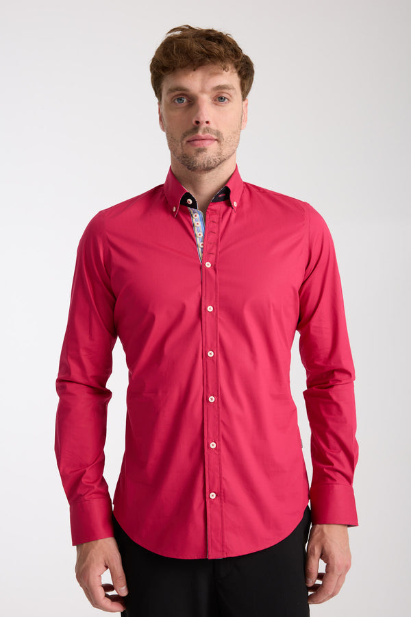Camisa Hombre Donatello Iconic Popelin Stretch Rosa
