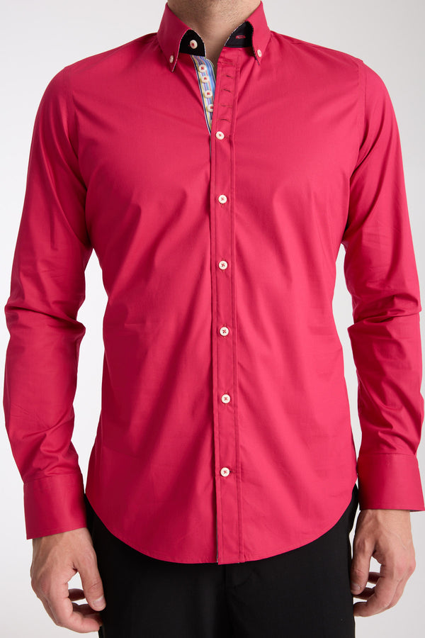 Camisa Hombre Donatello Iconic Popelin Stretch Rosa