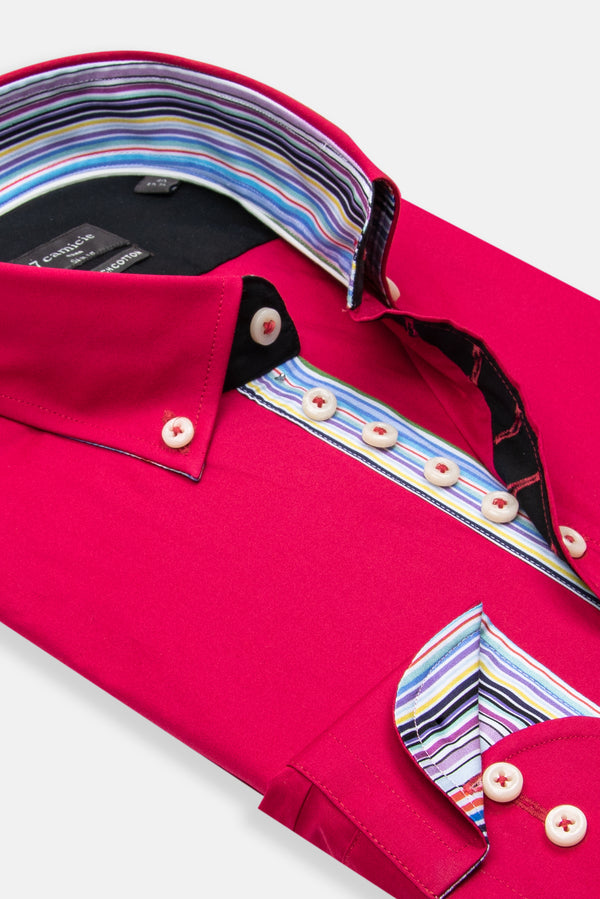 Camisa Hombre Donatello Iconic Popelin Stretch Rosa