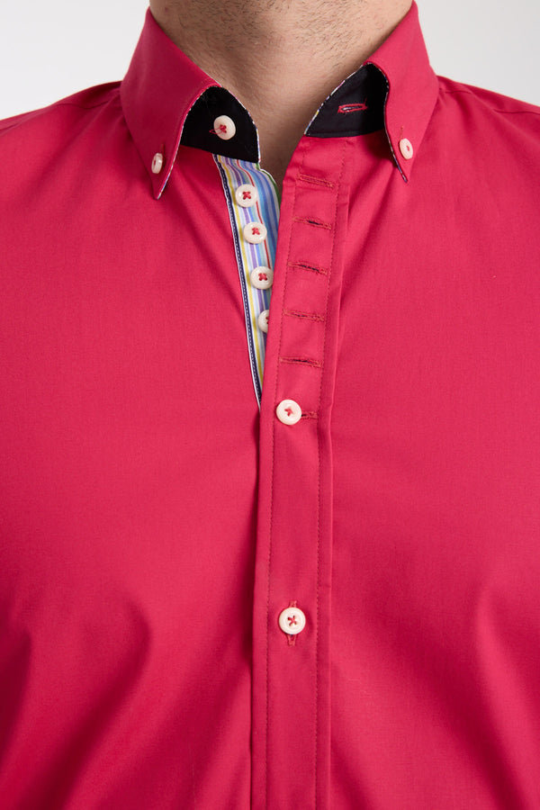 Camisa Hombre Donatello Iconic Popelin Stretch Rosa