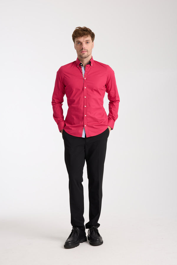 Camisa Hombre Donatello Iconic Popelin Stretch Rosa