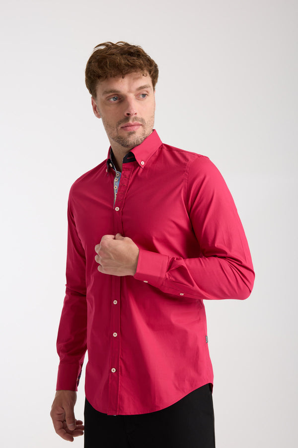 Camisa Hombre Donatello Iconic Popelin Stretch Rosa
